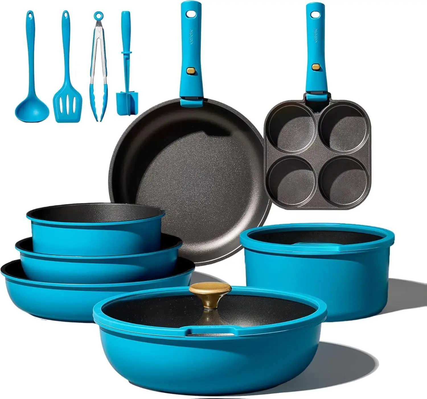 CAROTE 21pcs Pots and Pans Set Nonstick Cookware with Detachable ...