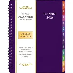 2026 Planner - Planner 2026, 2026 Planner Weekly and Monthly with Tabs, Jan 2026 - Dec 2026, 6.25" x 8.3",  -Wire Binding