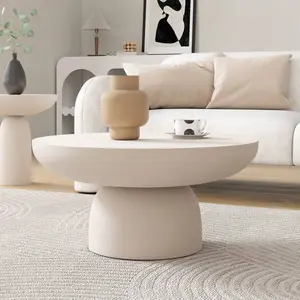 Travertine Round Coffee Tables Accent Center Table
