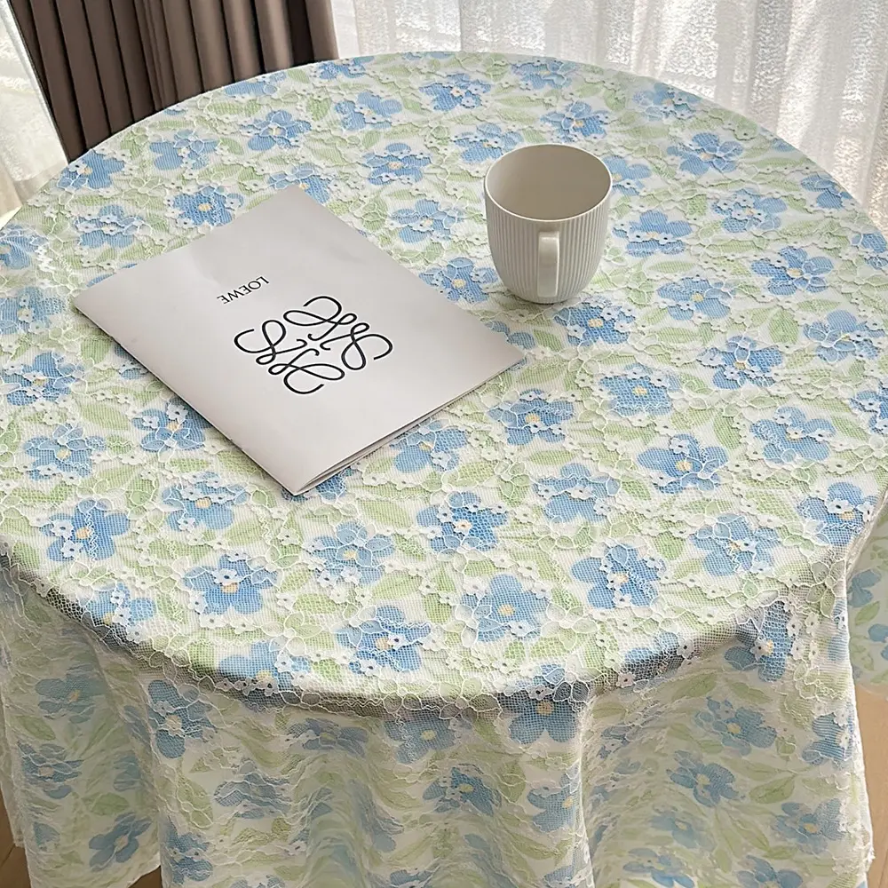 Fashion plaid floral woven tablecloth velvet fabric print design | Rectangular dining table and coffee table cover | Dual use for home and office, floral tablecloth desk, velvet fabric decoration, small coffee table, bedside table, rectangular retro