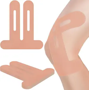 Kinesiology Tape for Knees, 10 Count Knee Tape for Knee Pain Relief Pre Cut, Latex Free Knee Tape, Support Muscles and Joints, Knee Kinesiology Tape Pre Cut, Waterproof and Elastic (Flesh Color)