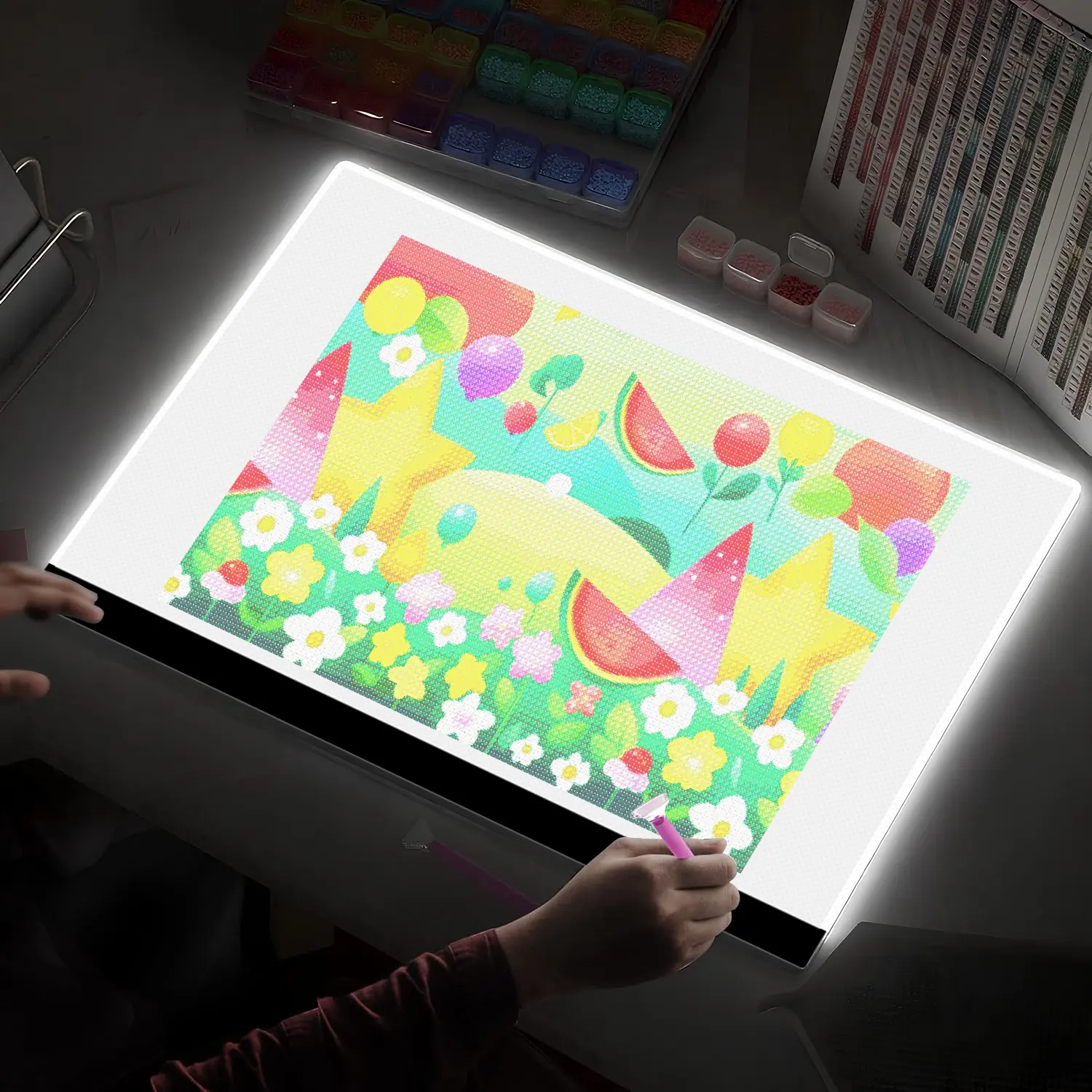 A3 LED Light Pad, USB-Powered Acrylic Art Tool with 3-Level Brightness, A4/A5 Compatible for Diamond Painting, Sketching, Writing, Ideal for Artist Holiday Gifts