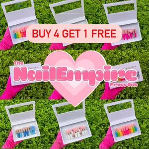 XXXL NAILS Length 2.2” | The Nail Empire | 10pcs 3D 3XL Press On Nails | Long nails | Almond nails | Short nails | Stiletto nails | Acrylic nails | Cute | Glossy | High quality |