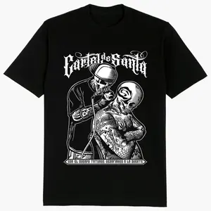 Cartel Santa Chicano Clothing, Gangster clothes, Hoodies for men, Men's clothing, Streetwear, Graphic tee Oversized Sweatshirts