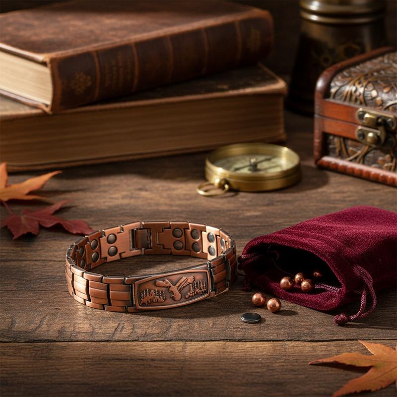 Men's Eagle Carved Alloy Bracelets - Vintage Bohemian Design, Stylish Stacking or Couple's Wristwear for Daily Use | A Fashionable Gift for Him