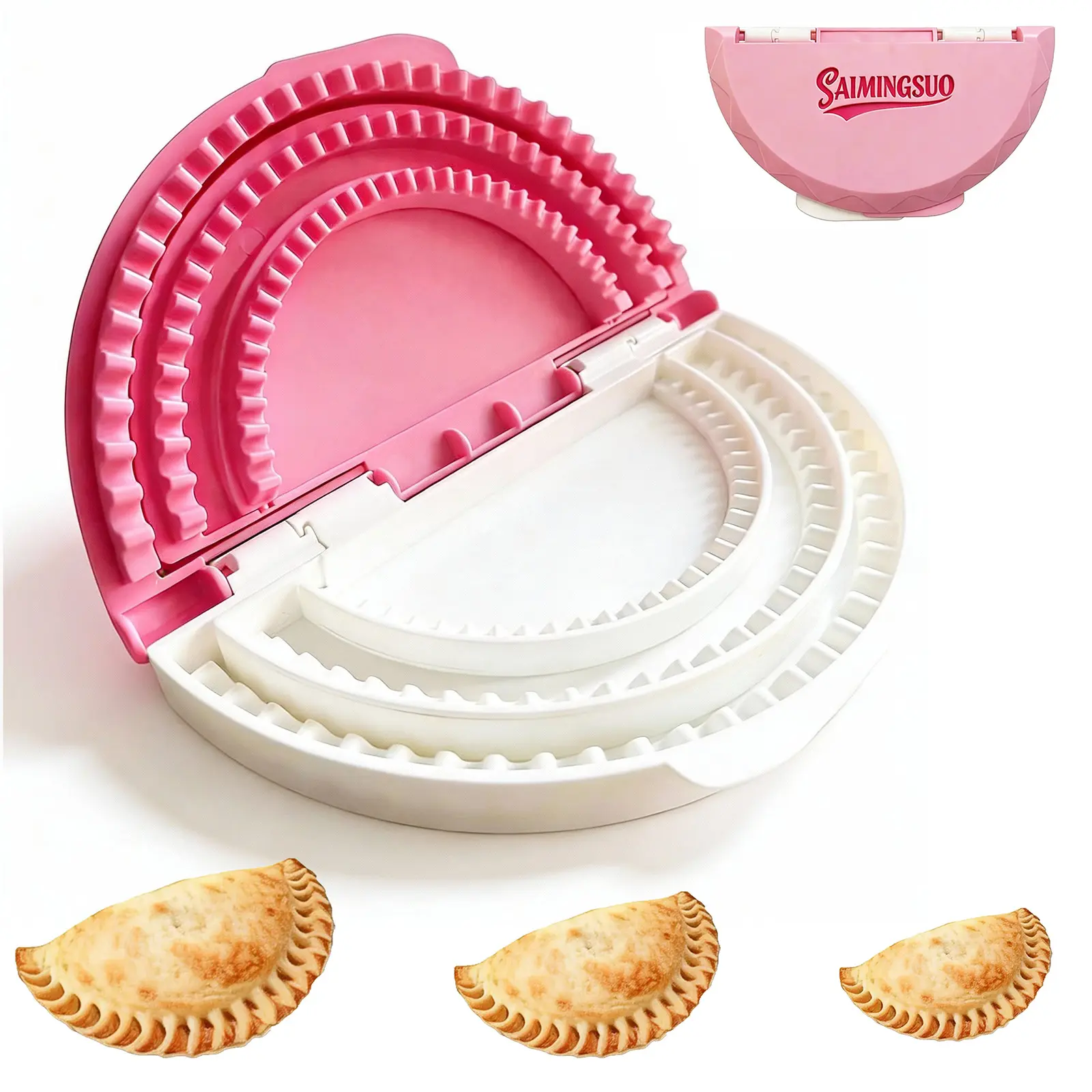 Household Kitchen Tortilla Sealer Crimper |Tortilla Maker Large-For 6-12“Tortillas| 3 in 1 Crumpet  Sealer Adjustable |Quesadilla Crimpe |Flip Wrap Taco Maker| Burrito Maker Quesadilla Press| empanada press dadoña rosa tortillas press pasta making tool, U