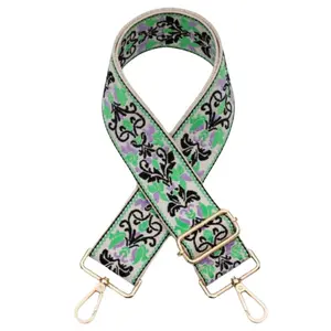 Crossbody Strap - Scroll (Purple & Green)