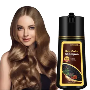 Light Brown Hair Dye Shampoo, 3-in-1 Hair Color for Gray Coverage, Ammonia & Paraben Free with 4 Natural Herbal Ingredients, Semi-Permanent Color Shampoo for Women & Men