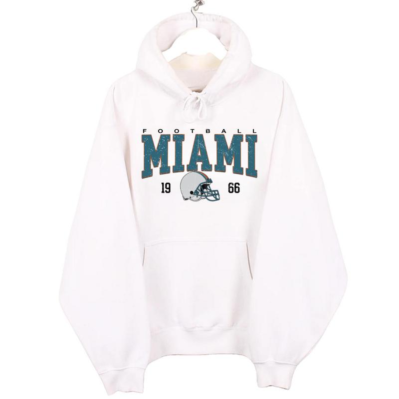 Vintage Miami Football Crewneck Hoodie, Retro Game Day Miami Pullover Hoodie, Vintage Dolphinss.ss Hoodie, Dolphin Fan Apparel, Classic Miami Fan Apparel, Miami Football Long sleeve Hoodie