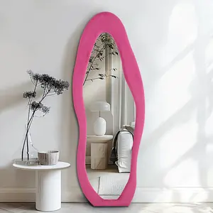 Chic Full Body 63"x24" Pink Flannel Mirror