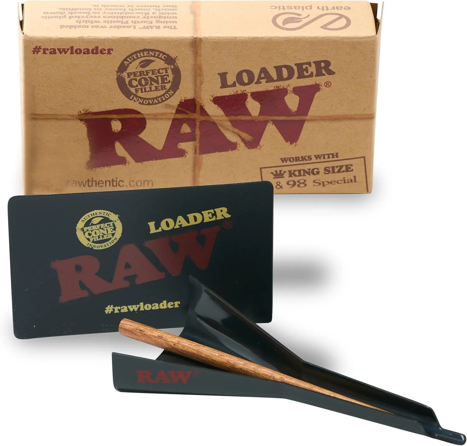RAW Cone Loader: for King Size & 98 Special Pre Rolled Cones | Easily Fill and Pack your RAW Prerolls No Expertise Required