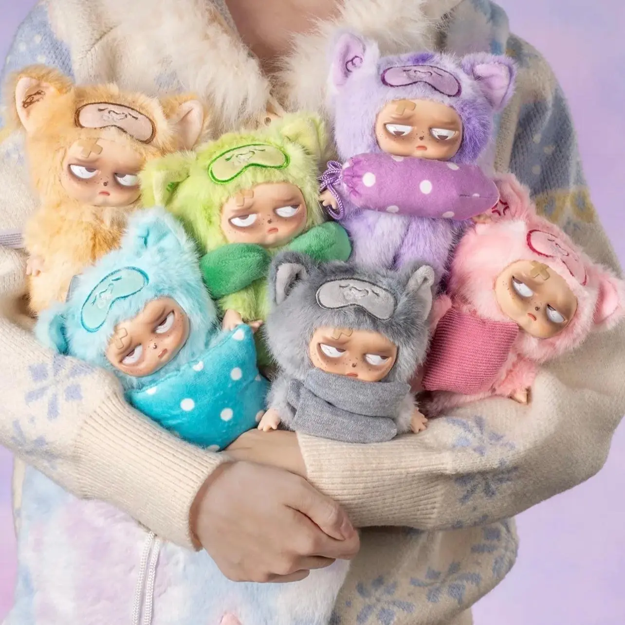 CN  Grumpipi - Sleepless Rampage Kid Whispers to Dreamland Series Mystery Boxes Bag Pendant Bunny Plush Dolls Soft Collectibles