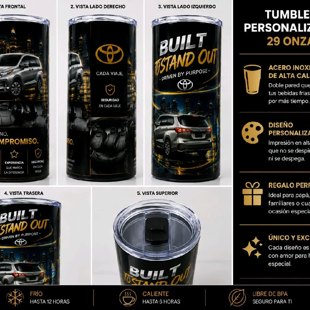 Personalized 20 oz Stainless Steel Tumbler with Custom Photo & Name