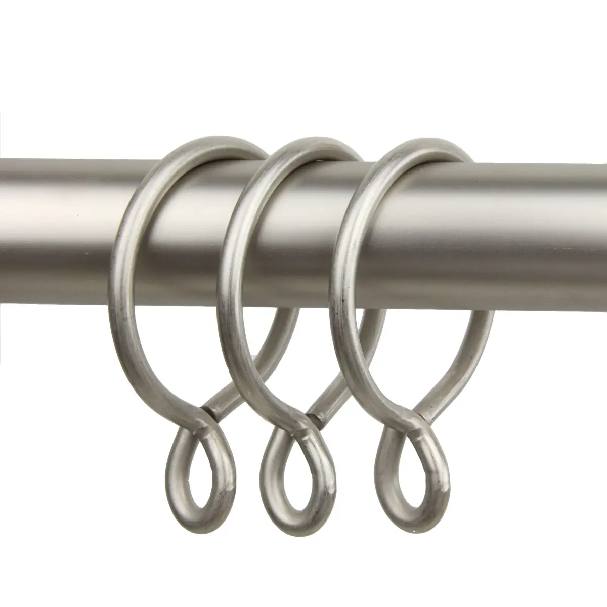 Satin Nickel Curtain Eyelet Rings, 2.25 in. Size - Set of 10 Eyelets