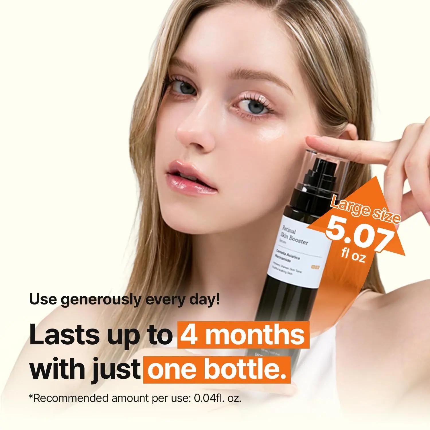 Glow-Tox Retinal Serum 150ml | 3x larger bottle for Face & Body – Even Tone, Pores, Dark Spots – Gentle, Non-Irritating, Vegan