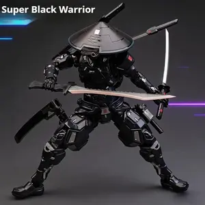 22cm Super Black Warrior SC001 Snake Eyes Action Figure 1/10 Mecha Ninja Articulated Figure Finished Model Collect Toy Boy Gift