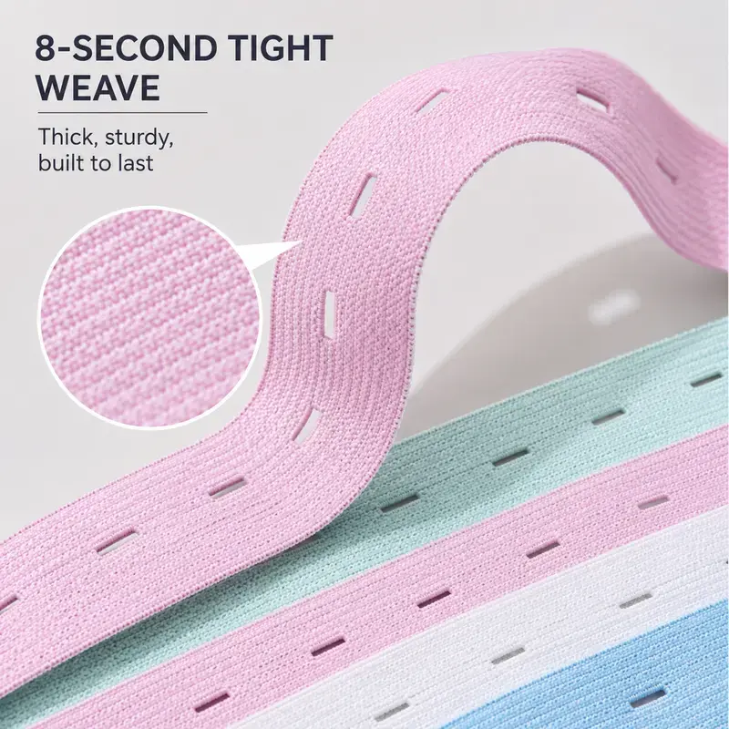 30 Pcs High‑Elastic 17.72 Inches Washable Fabric Storage Straps with Button Holes – Multi‑Color,Thick Pink Fabric Anti‑Sag, Adjustable for Luggage & Travel,Fabric Storage Organizer,Assorted‑Color General Daily Small‑Item Ties,Ideal for Household Daily Use