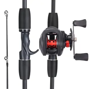 Sougayilang Fishing Rod and Reel Combo, 6FT Carbon Fishing Rod with 7.2:1 High Speed Baitcasting Fishing Reel fishing bait fishing line for Beginner fishing equipment