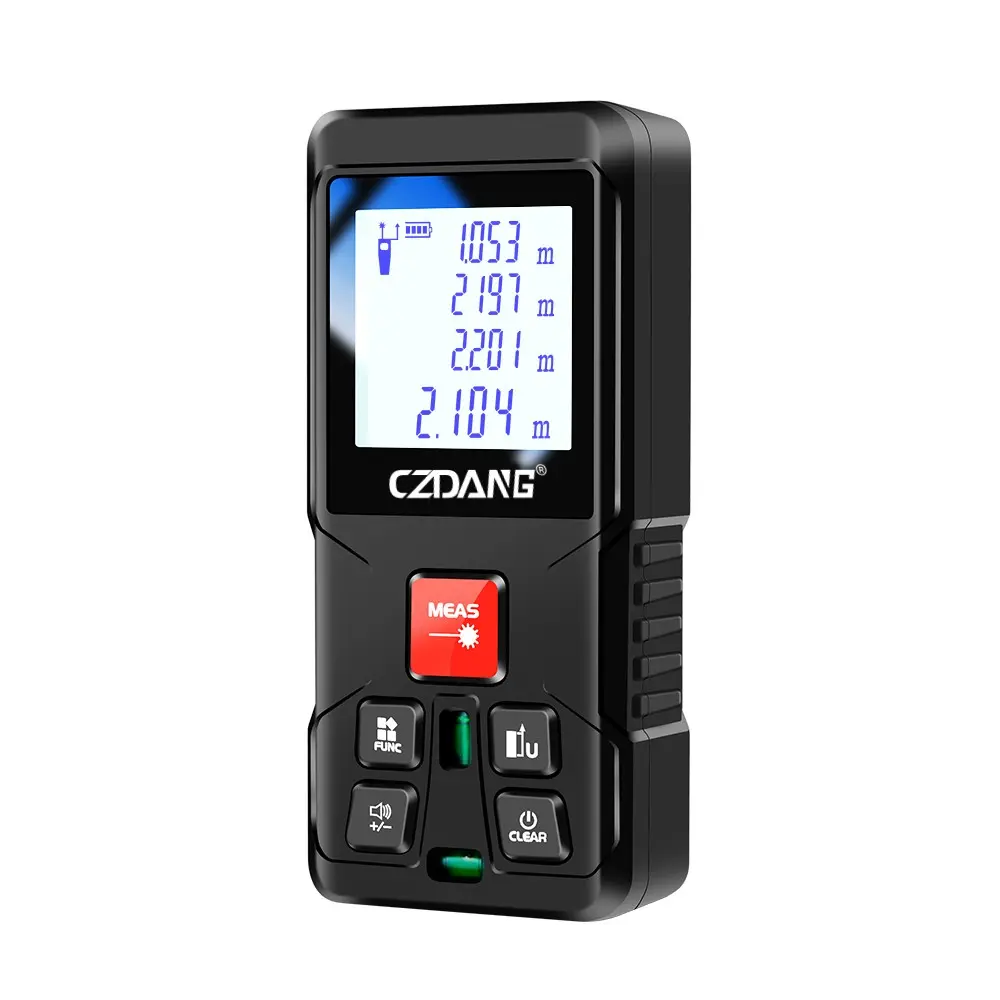 Portable Laser Distance Meter, Digital Measurement Tool, 2 Bubble Levels, Unit Conversion, High Precision, Easy-To-Use, Laser Measuring Tool, Laser Rangefinder