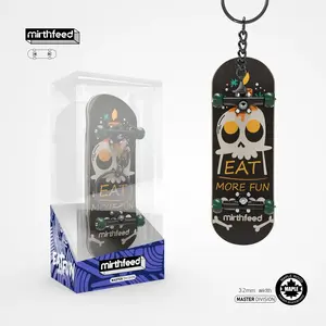 Maple Leaf Fingerboard Set, Professional Mini Skateboard, Kids Toy, Wide Deck Design, Skill Development & Fun Play, Skateboard Wheels