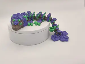 3D Printed Baby Orchid Flower Dragon – Articulating Fidget Toy dragon fidget toy