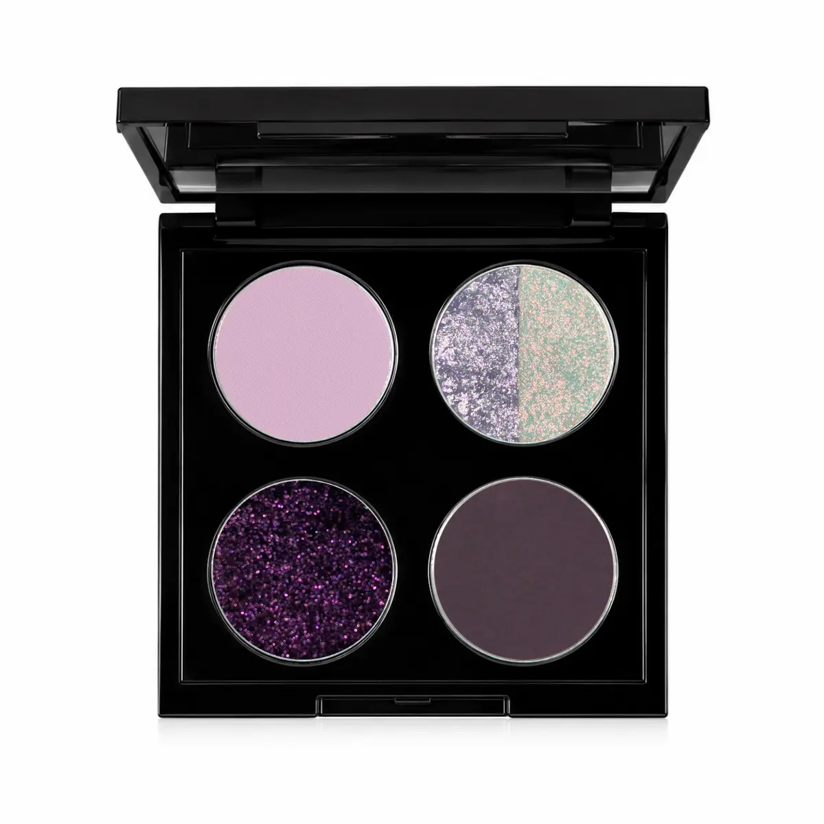 WOSUPRE Cool-Tone Eyeshadow Palette Kit, 5 Purple & Plum Shades with Chameleon Glitter - Compact Palette for Soft Glam & Smoky Eye Makeup, Matte Eyeshadow Palette
