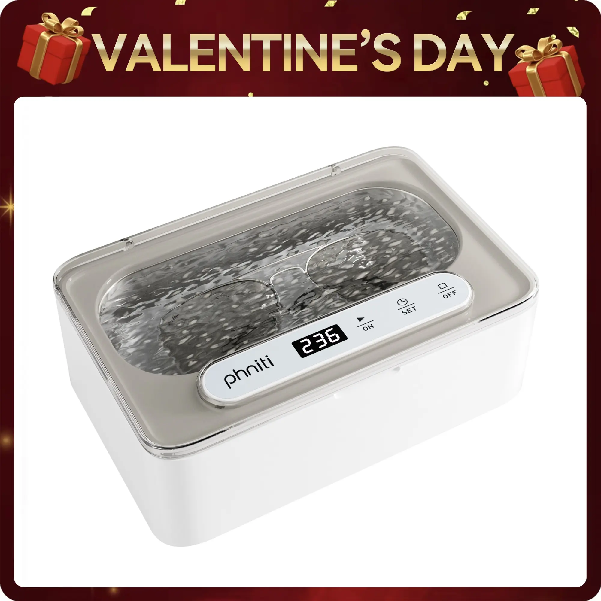 Ultrasonic Jewelry Cleaner, 46KHz Ultrasonic Cleaner Machine for Jewelry, Eyeglasses, Rings, Watch Strap, Dentures- Dual Cleaning Modes, 304 Stainless Steel Tank Home Bathroom Sterilizer Toothbrush Sterilizer Multifunction Toothbrush Sterilizer summerwins