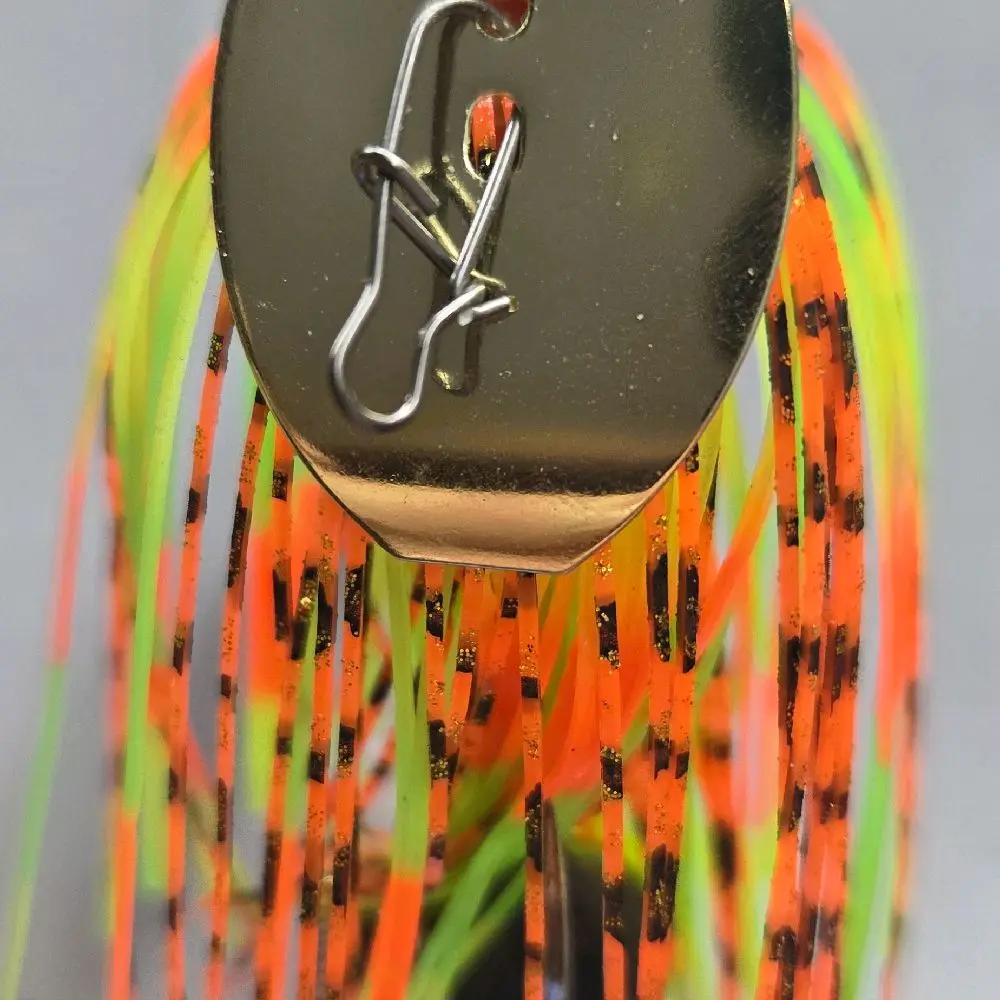 #FB0003 Football Bladed Bass Jig in Striped Fire Tiger