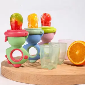 Silicone Fruit Teether, 1 Piece Rotating Push Type Fruit Feeder, Baby Fruit Feeder Pacifier, Baby Fruit Teether, Baby Food Supplement Feeder, Baby Teething Toy, Feeding, Cute, Newborn