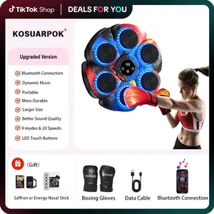 Music Boxing Machine for Adults, Smart Boxing Training Machine, Wall Target Punching Workout for Kids, Reflex Training Suitable for Home, Office, Gym, Fun Fitness Equipment