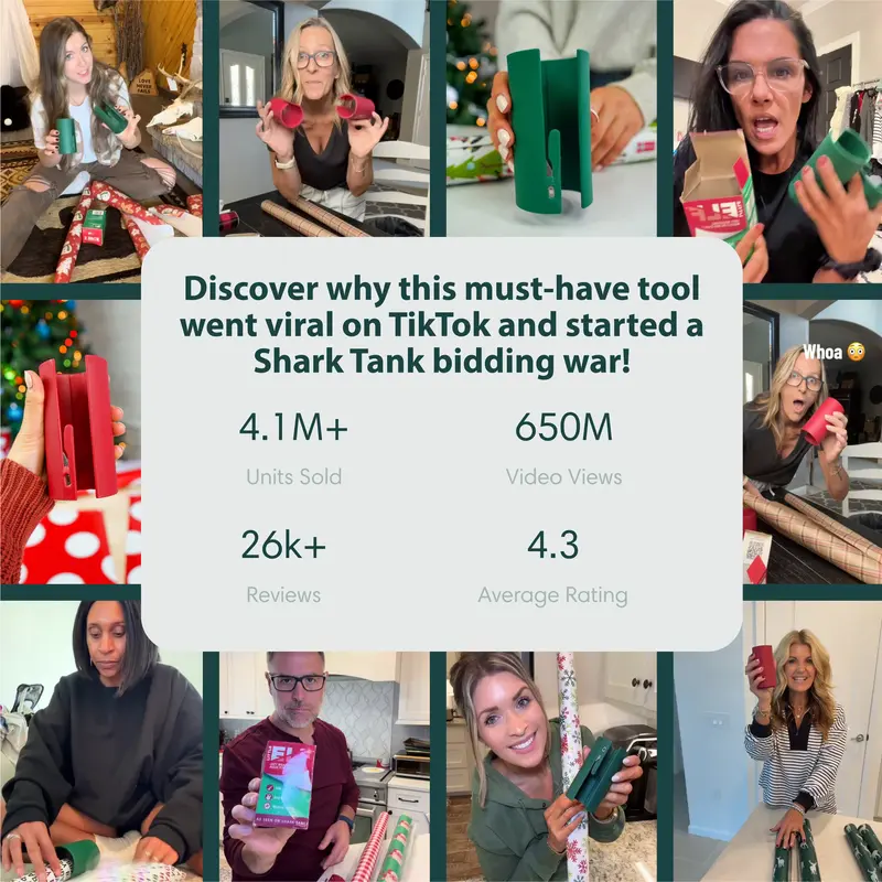 Little Elf Gift Wrap Cutting Tool (2-Pack) - As Seen on Shark Tank - Easy and Safe Wrapping Paper Cutting Tool 7