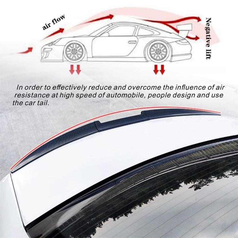 Car Modified Three-section Tail Wing, Adjustable Length Universal Car Rear Spoiler, Car Exterior Accessories