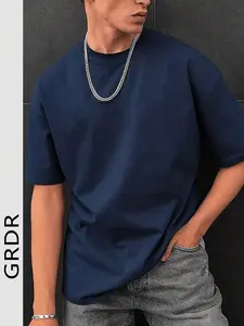 Men's Fashionable Loose Fit Short Sleeve T-Shirt | Exquisite Design | Summer Essential | Easy To Match | Showcase Your Style