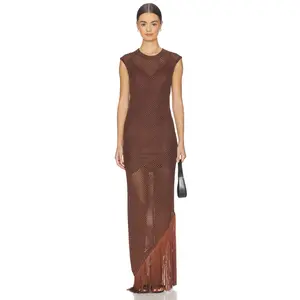 ALLSAINTS Jessie Dress in Burnt Brown