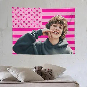 Nelson Celebrity and Decoration Stuff American Pink Flags Wall Funny Tapestry Hanging Neumann Merch for Dorm Bedroom Decorative Aesthetic Tapestry