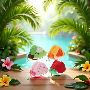 Creative Plush 3D Fruit Coin Purse, Watermelon Keychain Wallet, Cute Gift for Kids, Fun Accessory for Daily Use