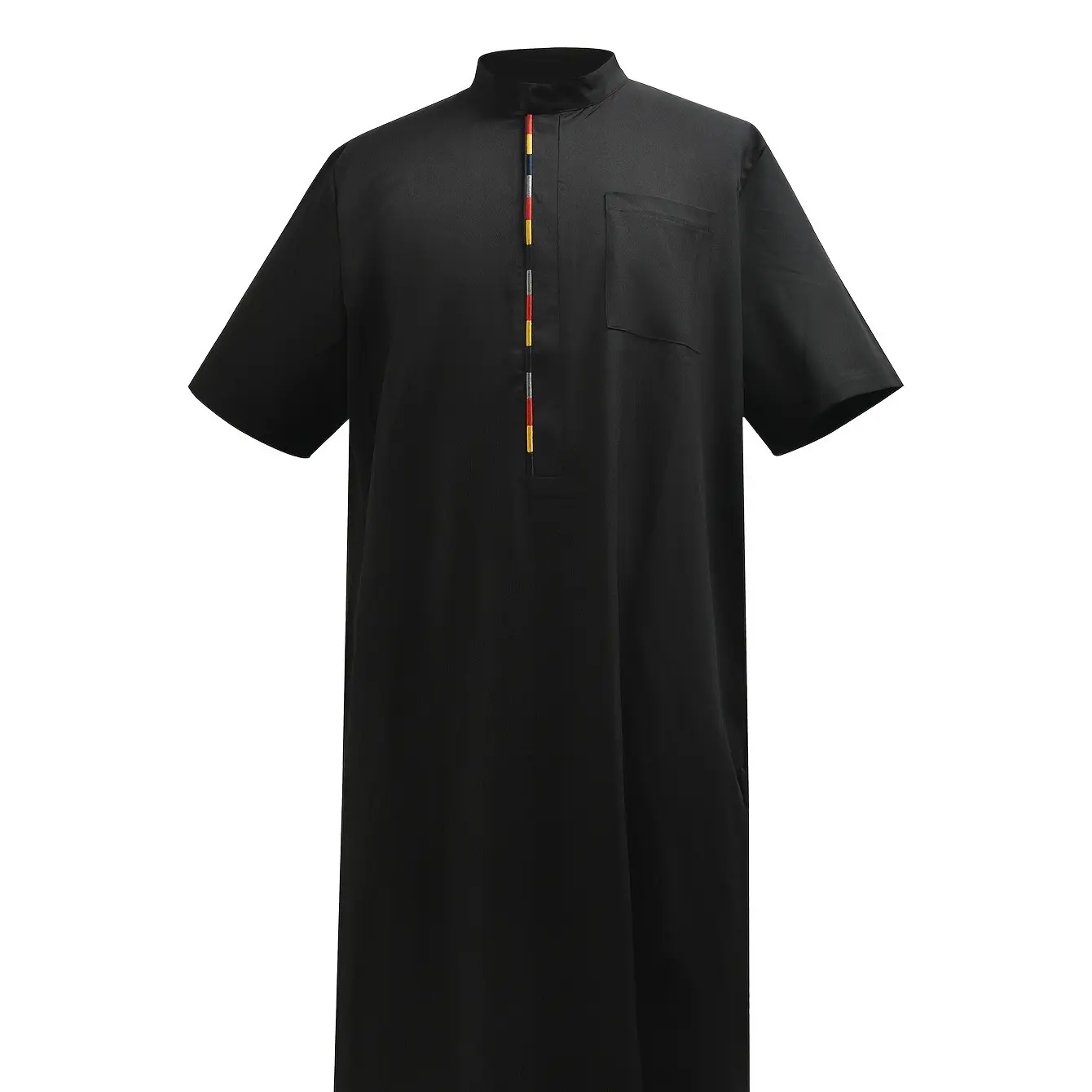 Loose, comfortable, stylish, simple, ultra-fine denier, Moroccan men's trendy embroidery