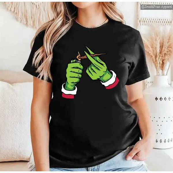 Pothead Christmas T-shirt, Xmas Cannabis Shirt, Marijuana tee, Adult Christmas Party Anime Inspired Tee