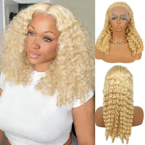 Hotlove 613 Deep Wave Burmese Curly Wig Human Hair 13x6 Lace Front HD Transparent Lace 250% Density Big Spiral Curls
