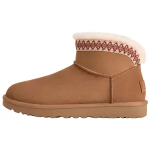 UGG Classic Novelty Women's Fleece-Lined Leather Snow Boots