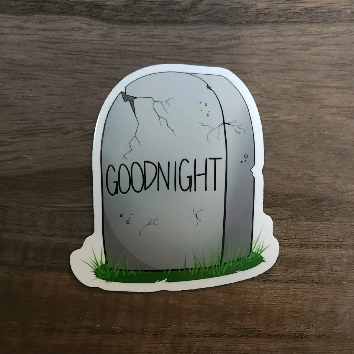Goodnight Gravestone Sticker