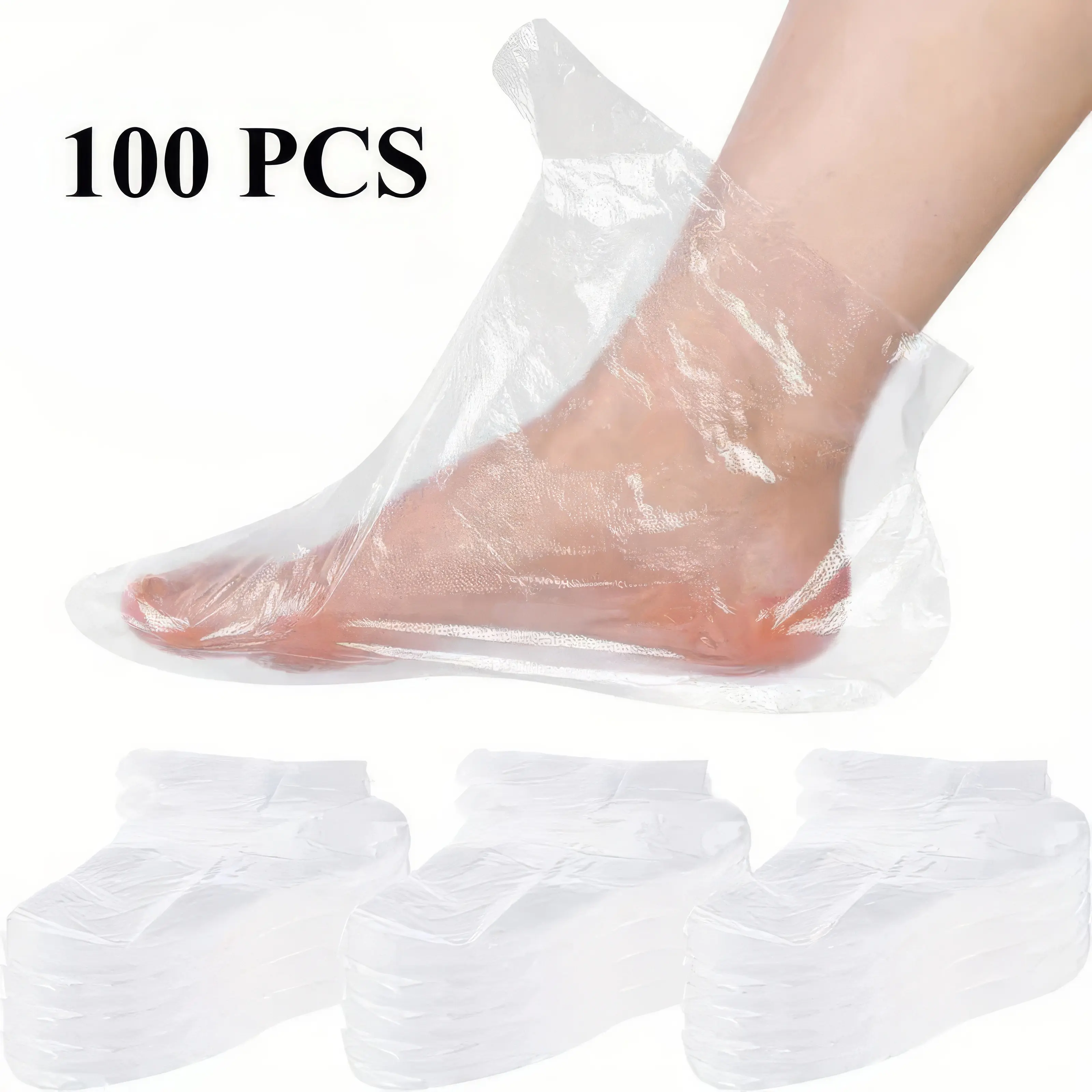 100 Pack Disposable Shoe Covers - Portable Slip-On Boot Protectors, Home Care Supply Accessory for Indoor Household Floor Cleanliness, Hospital Visits, Travel Use