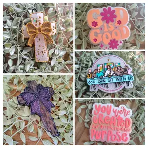 Amen Cross God Car Freshie Air Freshener Diffuser Handmade Scented Aroma Beads with 10" String for Small Areas