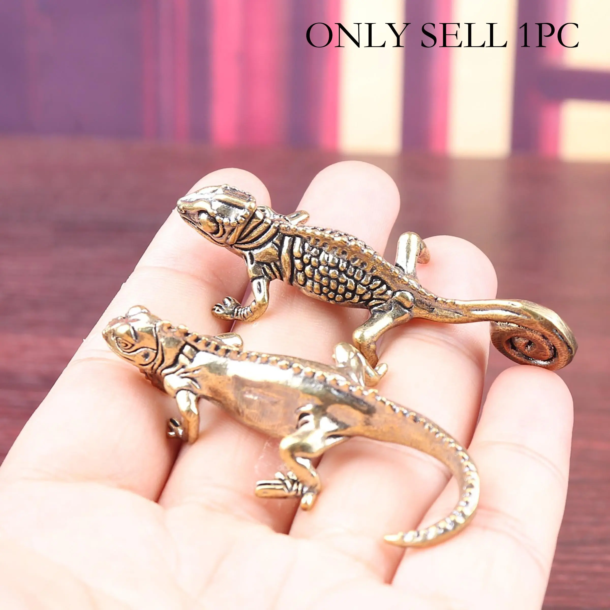 Vintage Brass Lizard Statue, Antique Craftsmanship Home Decor Accent, Home Decor Ornament, Living Room Decoration, Perfect Gift for Holidays & Seasons, Unique Art Piece, Decorative Home Ornament, Decorative Figurine