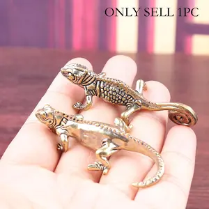 Vintage Brass Lizard Statue, Antique Craftsmanship Home Decor Accent, Home Decor Ornament, Living Room Decoration, Perfect Gift for Holidays & Seasons, Unique Art Piece