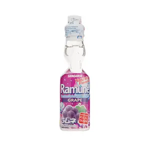 Sangaria Natural Grape Ramune Fizzy Beverage, 200ml, Contains Sugar