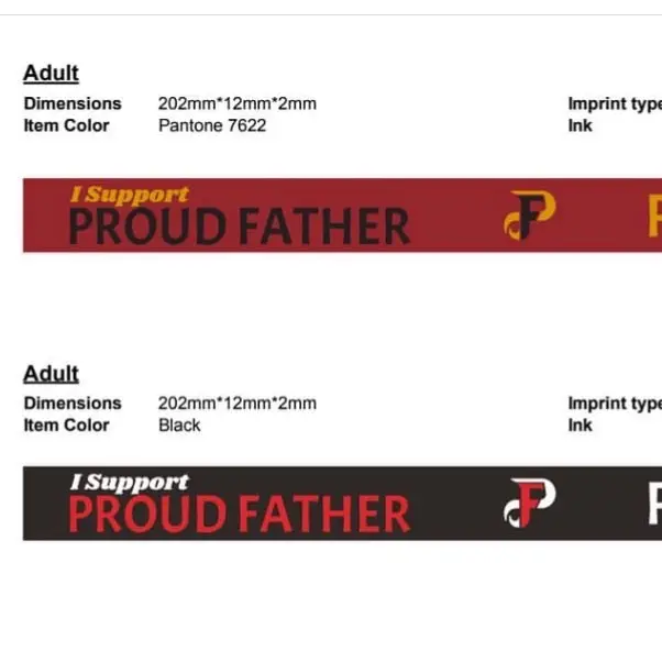 PROUDFATHERSBRAND wristband Male Female