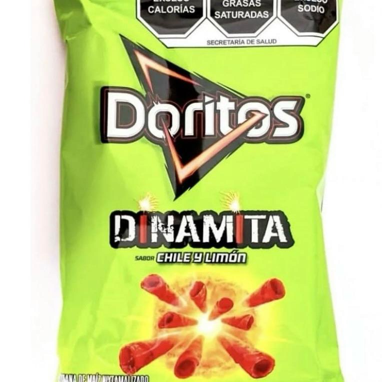Sabritas Doritos Dinamita Chile y Limon box with 5 SMALL bags