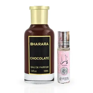 Bharara Chocolate EDP Spray 100ML (3.4 OZ) By BHARARA & YARA Roll On Perfume Oil CPO 10ML (0.34 OZ) By Ard Al Zaafaran | A Duo Of Rich Sweetness & Sweet Tropical Elegance. (BUNDLE)