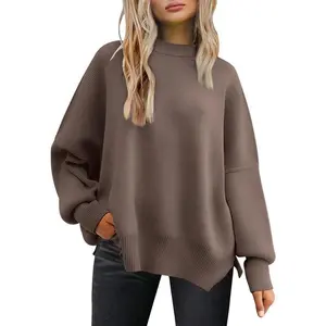 Women’s Oversized Sweaters Fall 2025 Crew Neck Batwing Sleeve Pullover Sweaters